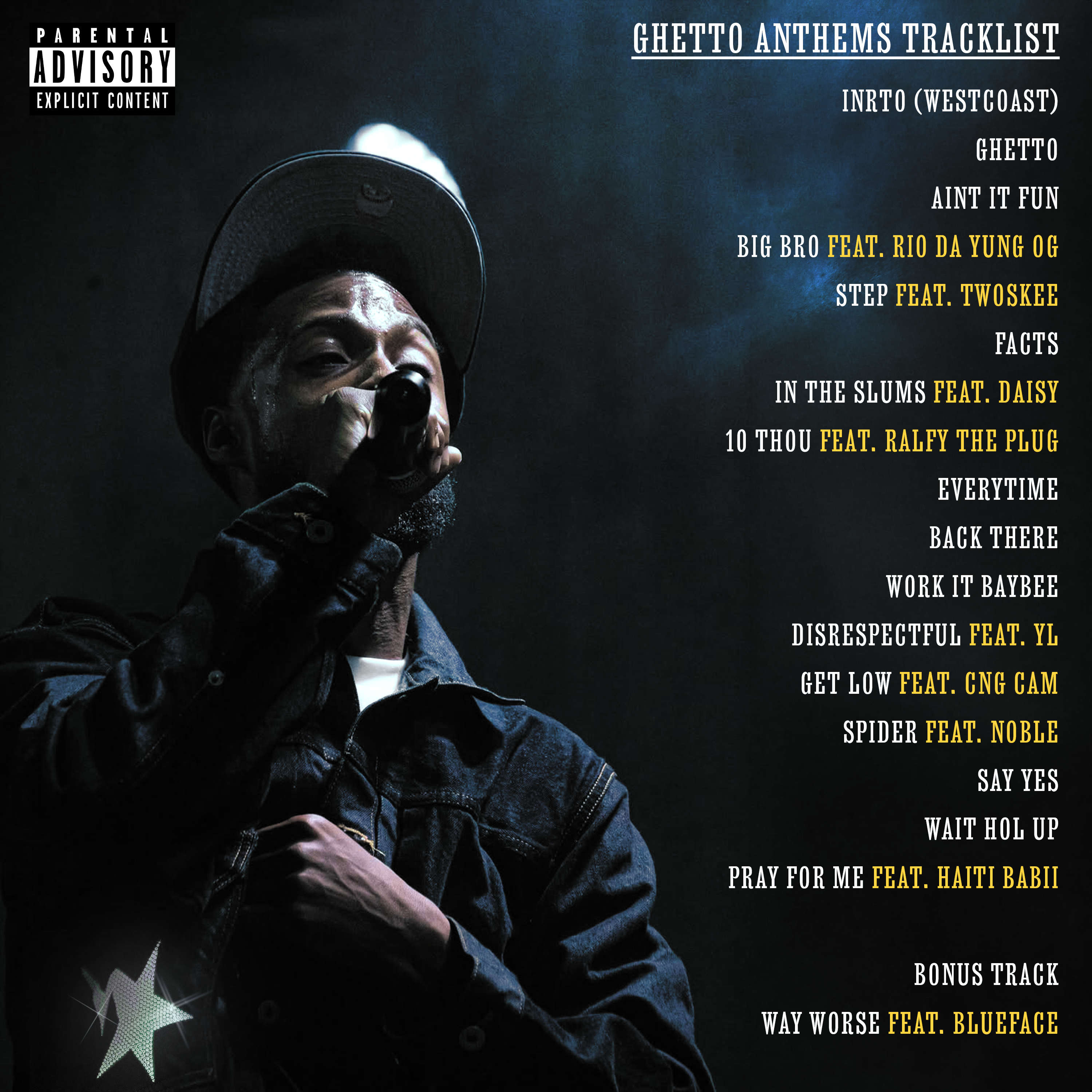 Album tracklist graphic design by DRES.GFX, Los Angeles music graphic designer